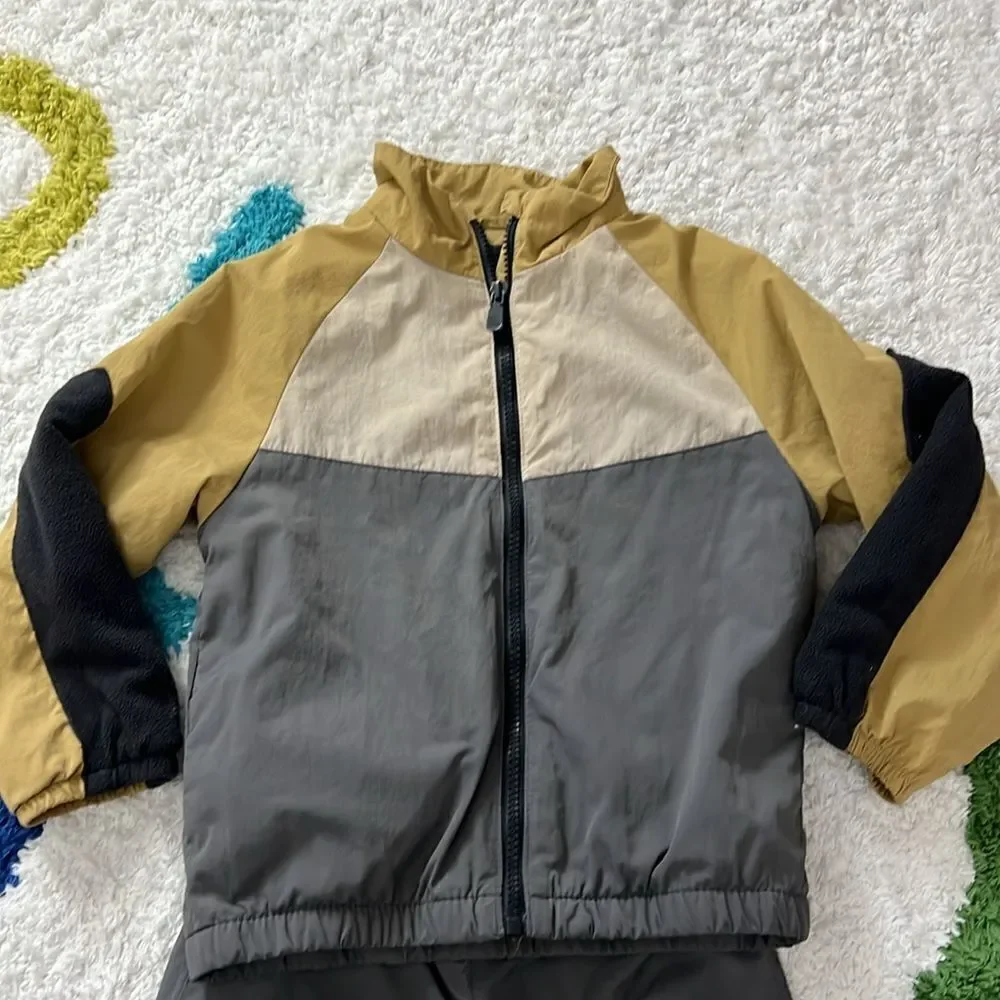 Zara fleece lined windbreaker matching set
